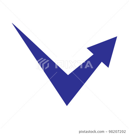 Ascending arrow blue - Stock Illustration [98207202] - PIXTA