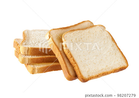 toast bread slices isolated on white background 98207279