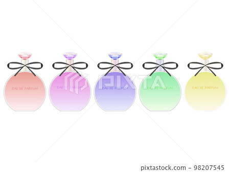 Illustration set material of cute perfume bottle with jewelry Illustration set material of cute perfume bottle with jewelry 98207545