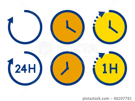 Clock icon set Clock icon set 98207781