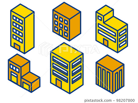 等距建築圖標集 98207800