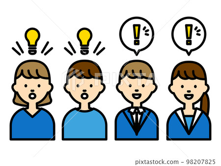 Icon set with a flashing expression 98207825