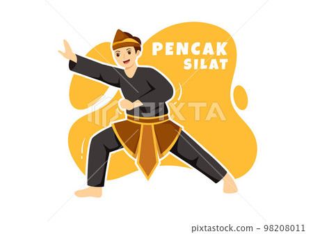 Pencak Silat Sport Illustration with People Pose Martial Artist from Indonesia for Web Banner or Landing Page in Flat Cartoon Hand Drawn Templates Pencak Silat Sport Illustration with People Pose Martial Artist from Indonesia for Web Banner or Landing Page in Flat Cartoon Hand Drawn Templates 98208011