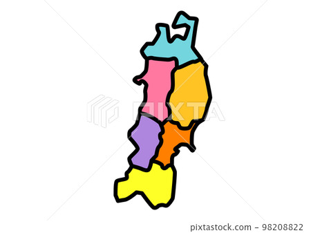 Tohoku region icon illustration Tohoku region icon illustration 98208822