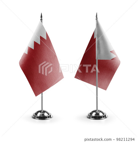 Small national flags of the white on a black background 98211294