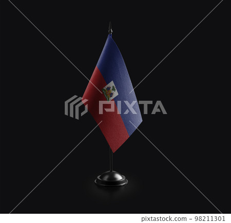 Small national flag of the Australia on a black background 98211301