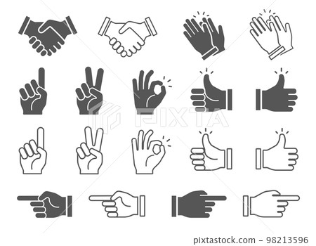 Various hand icon sets 98213596