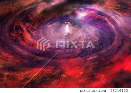 Spaceship takes off Venus planet. Space exploration concept. Elements of this image furnished by NASA. Spaceship takes off Venus planet. Space exploration concept. Elements of this image furnished by NASA. 98214160