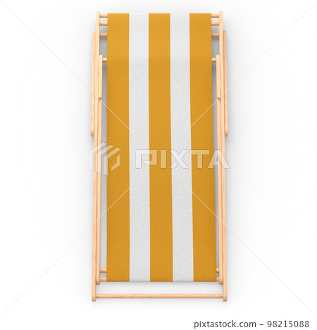 Orange striped beach chair for summer getaways isolated on white background. Orange striped beach chair for summer getaways isolated on white background. 98215088