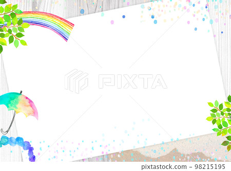 雨季水彩插圖的背景材料 雨季水彩插圖的背景材料 98215195