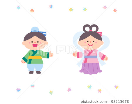 Tanabata illustration material Hikoboshi Torihime 98215678