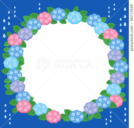 Illustration frame Hydrangea - Stock Illustration [98215689] - PIXTA