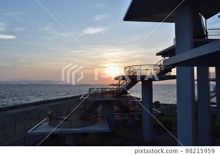 Futtsu Pass Observatory and Sunset 98215959