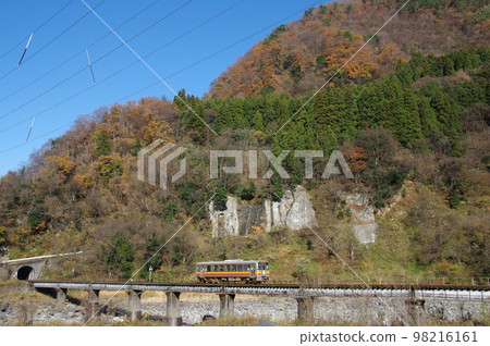 大糸線 木波120 姬川鐵道橋 98216161