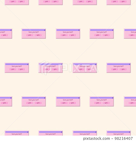 2000s y2k style groovy trippy seamless pattern Old pc game 90s aesthetic. icon dialogue window 98216407