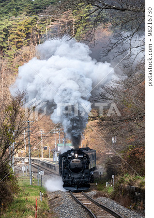 SL Ginga departs Tono Miyamori Station SL Ginga departs Tono Miyamori Station 98216730