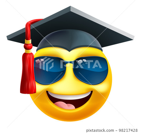 Emoji Graduate College Sunglasses Cartoon Emoticon Emoji Graduate College Sunglasses Cartoon Emoticon 98217428
