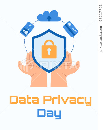 Vector data privacy day vertical poster template. Vector data privacy day vertical poster template. 98217791