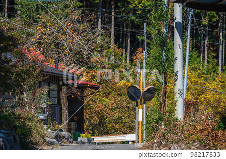 Autumn rural scenery Scenery of old Kajikazawa town 98217833