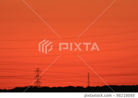 High-voltage towers and power grid High-voltage towers and power grid 98218088