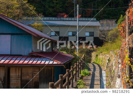 Stone-paved narrow road Old Kajikazawa-cho 98218291