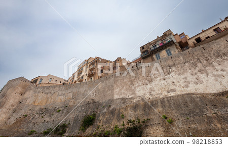 Skyline of Bonifacio, Corsica. Old town view with stone houses 98218853