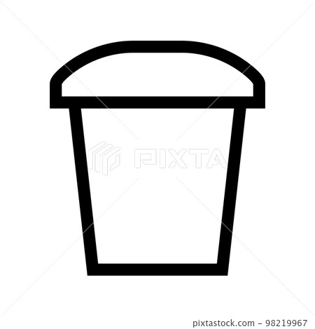 Trash can icon line isolated on white background. Black flat thin icon on modern outline style. Linear symbol and editable stroke. Simple and pixel perfect stroke vector illustration 98219967