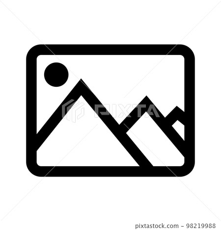 Photo album icon line isolated on white background. Black flat thin icon on modern outline style. Linear symbol and editable stroke. Simple and pixel perfect stroke vector illustration 98219988