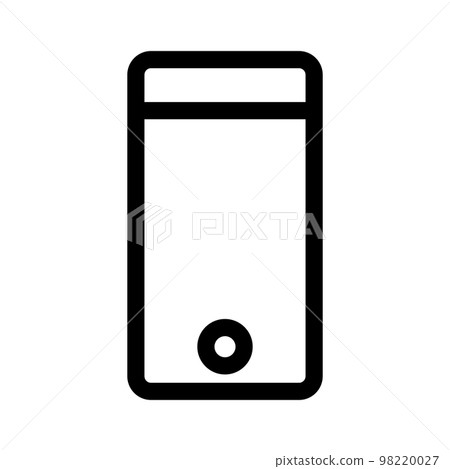 Mobile icon line isolated on white background. Black flat thin icon on modern outline style. Linear symbol and editable stroke. Simple and pixel perfect stroke vector illustration 98220027