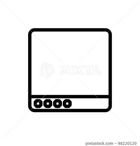 Application line icon isolated on white background. Black flat thin icon on modern outline style. Linear symbol and editable stroke. Simple and pixel perfect stroke vector illustration. Application line icon isolated on white background. Black flat thin icon on modern outline style. Linear symbol and editable stroke. Simple and pixel perfect stroke vector illustration. 98220120
