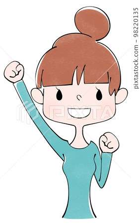 Illustration of a motivated woman 98220135