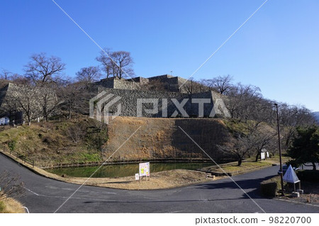 岡山縣津山市櫻花名勝百選之一鶴山公園（津山城跡）：公園西側的風景 98220700