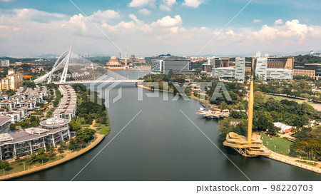 Cityscape of Putrajaya. This city functions as the administrative capital and the judicial capital of Malaysia 98220703