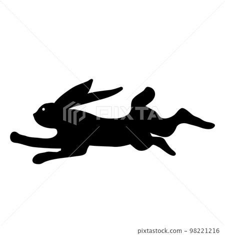 Vector silhouette of rabbit, symbol of Chinese New Year 2023. 98221216