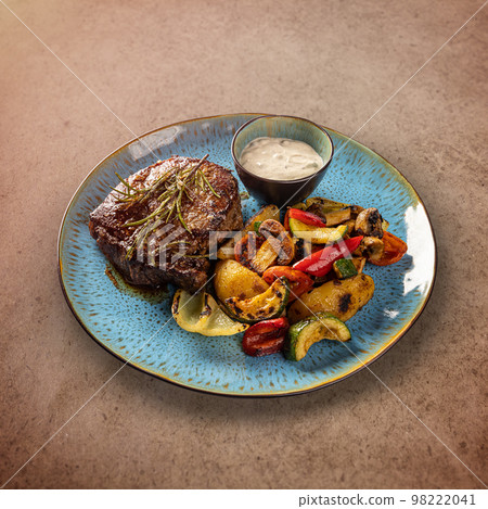 Grilled pork chop steak 98222041