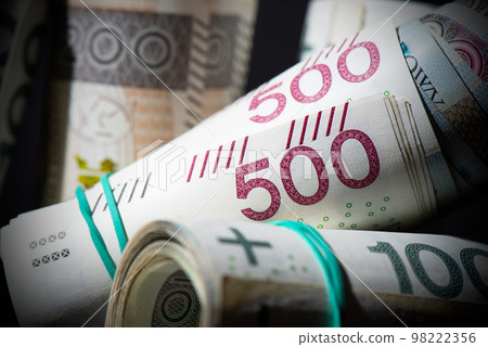 Polish 500 banknotes, polish money 98222356