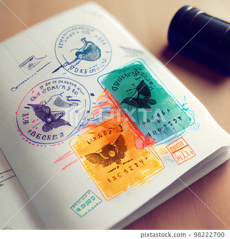 Passport stamp Customs stamps of non-existing countries. 98222700