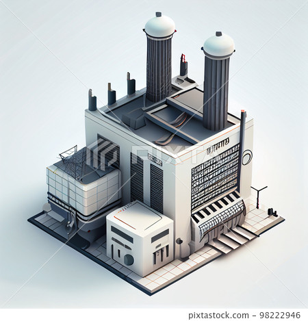 Nuclear power plant. 3d isometrical icon 98222946