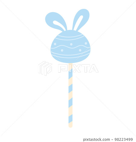 Cute easter blue candy with bunny ears in scandinavian style for decoration 98223499