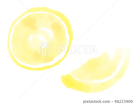朦朧檸檬的柔和水彩插圖 98223900