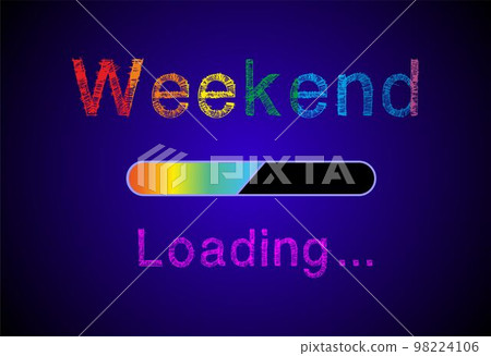 Rainbow colorful lettering. 98224106