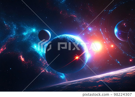 cosmic landscape with intelligence and stars 98224307