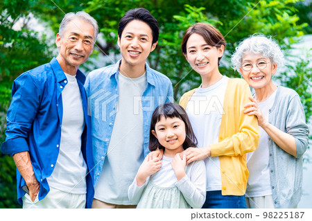 Three generation family portrait Three generation family portrait 98225187