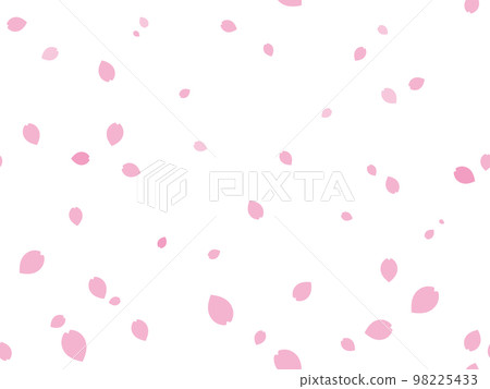 Seamless illustration of a simple cherry blossom storm 98225433