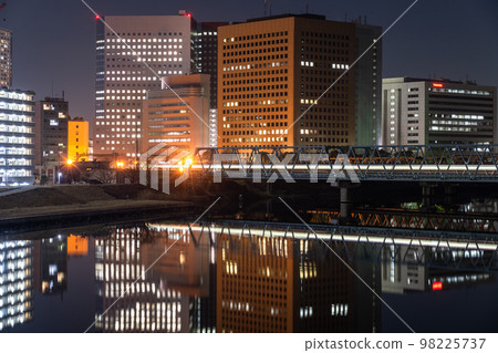 《Kanagawa Prefecture》Cityscape seen from the center of Kawasaki City / Rokugo Embankment 98225737