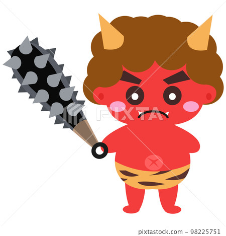 紅色食人魔插圖素材矢量 紅色食人魔插圖素材矢量 98225751