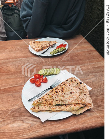 turkish dish gozleme turkish dish gozleme 98228913