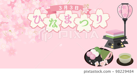 桃花節背景素材 98229484