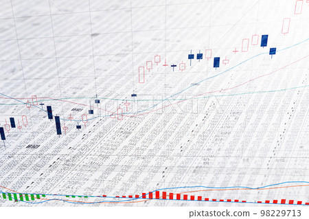 Stock chart rising market candlestick 98229713