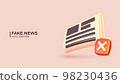 3d Vector Fake News or Spam Concept. 98230436